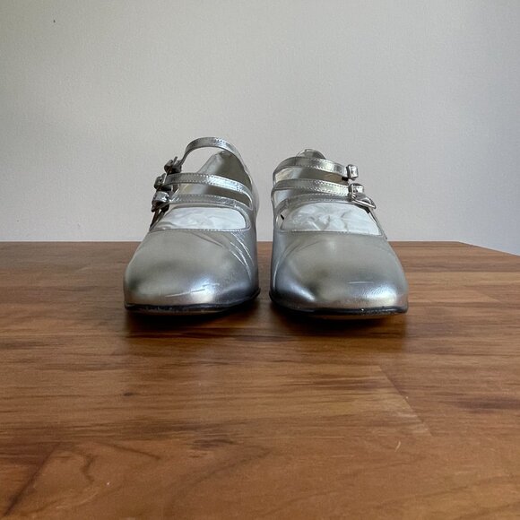 Carel Kina Silver leather Mary Janes - 38 - Picture 2 of 6